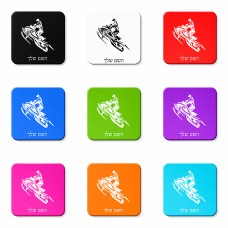 מגנט למקרר בעיצוב אישי עם השם שלך בעיצוב אופנוע שלג גודל המגנט 6.5 × 6.5 ס"מ