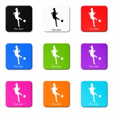 מגנט למקרר בעיצוב אישי עם השם שלך בעיצוב שחקנית כדורגל - אישה גודל המגנט 6.5 × 6.5 ס"מ