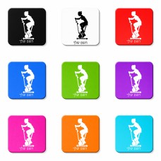 מגנט למקרר בעיצוב אישי עם השם שלך בעיצוב אימון ספינינג - אישה גודל המגנט 6.5 × 6.5 ס"מ