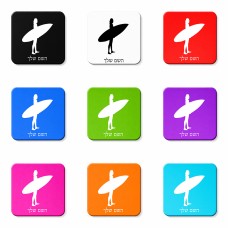 מגנט למקרר בעיצוב אישי עם השם שלך בעיצוב גלישה - גלישה גודל המגנט 6.5 × 6.5 ס"מ