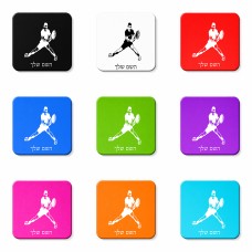 מגנט למקרר בעיצוב אישי עם השם שלך בעיצוב שחקן טניס גודל המגנט 6.5 × 6.5 ס"מ