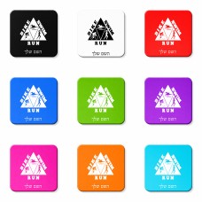 מגנט למקרר בעיצוב אישי עם השם שלך בעיצוב טריאתלון גודל המגנט 6.5 × 6.5 ס"מ