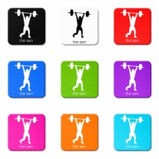 מגנט למקרר בעיצוב אישי עם השם שלך בעיצוב הרמת משקולות גודל המגנט 6.5 × 6.5 ס"מ