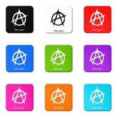 מגנט למקרר בעיצוב אישי עם השם שלך בעיצוב אנרכיה גודל המגנט 6.5 × 6.5 ס"מ