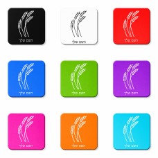 מגנט למקרר בעיצוב אישי עם השם שלך בעיצוב חיטה גלית זהב גודל המגנט 6.5 × 6.5 ס"מ