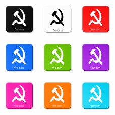 מגנט למקרר בעיצוב אישי עם השם שלך בעיצוב פטיש ומגל גודל המגנט 6.5 × 6.5 ס"מ