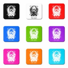 מגנט למקרר בעיצוב אישי עם השם שלך בעיצוב רוקנרול גודל המגנט 6.5 × 6.5 ס"מ