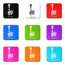 מגנט למקרר בעיצוב אישי עם השם שלך בעיצוב פסל החירות גודל המגנט 6.5 × 6.5 ס"מ