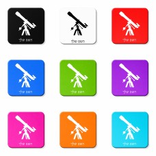 מגנט למקרר בעיצוב אישי עם השם שלך בעיצוב טלסקופ גודל המגנט 6.5 × 6.5 ס"מ