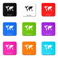 מגנט למקרר בעיצוב אישי עם השם שלך בעיצוב מפת העולם גודל המגנט 6.5 × 6.5 ס"מ