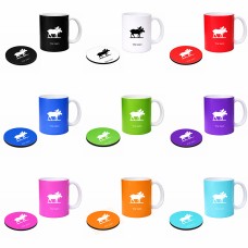 ספל תה \ קפה + תחתית עגולה בעיצוב אישי עם השם שלך בעיצוב דישון גודל הספל 325 מ"ל קוטר התחתית 10 ס"מ