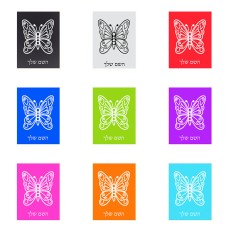 שלט אלומיניום קטן לחדר בעיצוב אישי עם השם שלך בעיצוב פרפר גודל השלט 15 × 20 ס"מ.