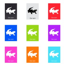 שלט אלומיניום קטן לחדר בעיצוב אישי עם השם שלך בעיצוב תנין גודל השלט 15 × 20 ס"מ.