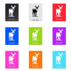 שלט אלומיניום קטן לחדר בעיצוב אישי עם השם שלך בעיצוב צבי גודל השלט 15 × 20 ס"מ.