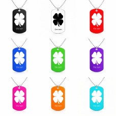 שרשרת דיסקיט מאלומיניום בעיצוב אישי עם השם שלך בעיצוב קלבר גודל הדיסקיט 2.9 × 5 ס"מ