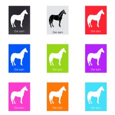 שלט אלומיניום קטן לחדר בעיצוב אישי עם השם שלך בעיצוב סוס גודל השלט 15 × 20 ס"מ.