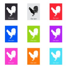 שלט אלומיניום קטן לחדר בעיצוב אישי עם השם שלך בעיצוב תרנגול גודל השלט 15 × 20 ס"מ.