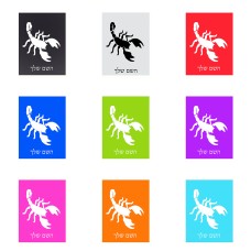 שלט אלומיניום קטן לחדר בעיצוב אישי עם השם שלך בעיצוב עקרב גודל השלט 15 × 20 ס"מ.