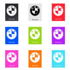 שלט אלומיניום קטן לחדר בעיצוב אישי עם השם שלך בעיצוב ב.מ.וו גודל השלט 15 × 20 ס"מ.