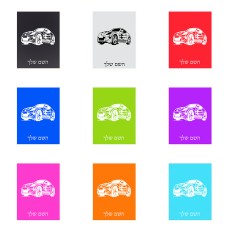 שלט אלומיניום קטן לחדר בעיצוב אישי עם השם שלך בעיצוב מכונית גודל השלט 15 × 20 ס"מ.