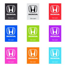 שלט אלומיניום קטן לחדר בעיצוב אישי עם השם שלך בעיצוב הונדה 2 גודל השלט 15 × 20 ס"מ.