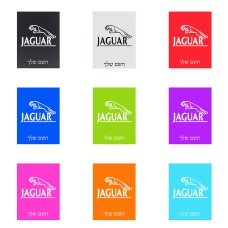 שלט אלומיניום קטן לחדר בעיצוב אישי עם השם שלך בעיצוב יגואר גודל השלט 15 × 20 ס"מ.