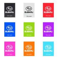 שלט אלומיניום קטן לחדר בעיצוב אישי עם השם שלך בעיצוב סובארו גודל השלט 15 × 20 ס"מ.