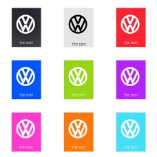 שלט אלומיניום קטן לחדר בעיצוב אישי עם השם שלך בעיצוב פולקסווגן גודל השלט 15 × 20 ס"מ.