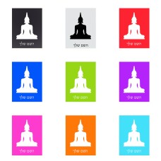 שלט אלומיניום קטן לחדר בעיצוב אישי עם השם שלך בעיצוב בודה גודל השלט 15 × 20 ס"מ.