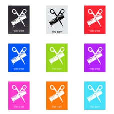 שלט אלומיניום קטן לחדר בעיצוב אישי עם השם שלך בעיצוב מעצב שיער גודל השלט 15 × 20 ס"מ.