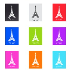 שלט אלומיניום קטן לחדר בעיצוב אישי עם השם שלך בעיצוב מגדל אייפל גודל השלט 15 × 20 ס"מ.