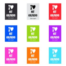 שלט אלומיניום קטן לחדר בעיצוב אישי עם השם שלך בעיצוב אוהב את החברה שלי גודל השלט 15 × 20 ס"מ.