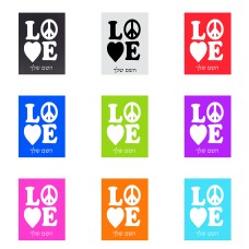 שלט אלומיניום קטן לחדר בעיצוב אישי עם השם שלך בעיצוב אהבה גודל השלט 15 × 20 ס"מ.