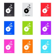 שלט אלומיניום קטן לחדר בעיצוב אישי עם השם שלך בעיצוב תקליטור - אזור מוזיקה גודל השלט 15 × 20 ס"מ.