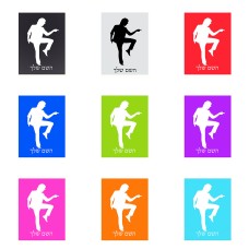 שלט אלומיניום קטן לחדר בעיצוב אישי עם השם שלך בעיצוב רקדן גודל השלט 15 × 20 ס"מ.