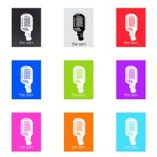 שלט אלומיניום קטן לחדר בעיצוב אישי עם השם שלך בעיצוב מיקרופון גודל השלט 15 × 20 ס"מ.