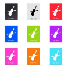 שלט אלומיניום קטן לחדר בעיצוב אישי עם השם שלך בעיצוב כינור גודל השלט 15 × 20 ס"מ.