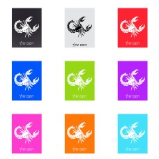 שלט אלומיניום קטן לחדר בעיצוב אישי עם השם שלך בעיצוב מזלות - עקרב גודל השלט 15 × 20 ס"מ.