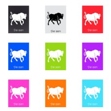 שלט אלומיניום קטן לחדר בעיצוב אישי עם השם שלך בעיצוב מזלות - שור גודל השלט 15 × 20 ס"מ.