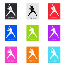 שלט אלומיניום קטן לחדר בעיצוב אישי עם השם שלך בעיצוב שחקן בייסבול גודל השלט 15 × 20 ס"מ.