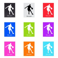 שלט אלומיניום קטן לחדר בעיצוב אישי עם השם שלך בעיצוב שחקן כדורסל גודל השלט 15 × 20 ס"מ.