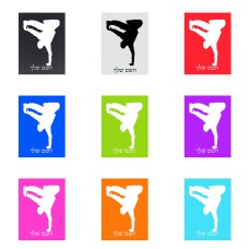 שלט אלומיניום קטן לחדר בעיצוב אישי עם השם שלך בעיצוב ברייקדאנס גודל השלט 15 × 20 ס"מ.