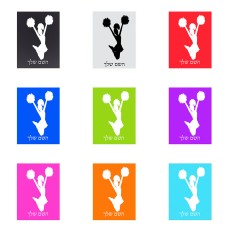 שלט אלומיניום קטן לחדר בעיצוב אישי עם השם שלך בעיצוב מעודדת גודל השלט 15 × 20 ס"מ.