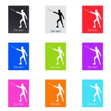 שלט אלומיניום קטן לחדר בעיצוב אישי עם השם שלך בעיצוב לוחם סייף גודל השלט 15 × 20 ס"מ.