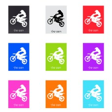 שלט אלומיניום קטן לחדר בעיצוב אישי עם השם שלך בעיצוב מוטוקרוס גודל השלט 15 × 20 ס"מ.