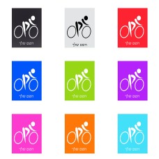 שלט אלומיניום קטן לחדר בעיצוב אישי עם השם שלך בעיצוב אופניים אולימפיים גודל השלט 15 × 20 ס"מ.