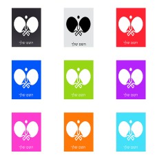 שלט אלומיניום קטן לחדר בעיצוב אישי עם השם שלך בעיצוב פינג פונג גודל השלט 15 × 20 ס"מ.