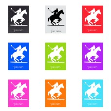 שלט אלומיניום קטן לחדר בעיצוב אישי עם השם שלך בעיצוב שחקן פולו - סוס גודל השלט 15 × 20 ס"מ.