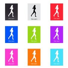 שלט אלומיניום קטן לחדר בעיצוב אישי עם השם שלך בעיצוב רץ רץ אישה גודל השלט 15 × 20 ס"מ.