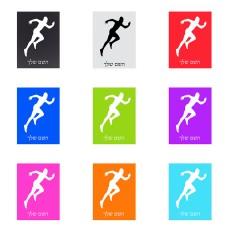 שלט אלומיניום קטן לחדר בעיצוב אישי עם השם שלך בעיצוב רץ גודל השלט 15 × 20 ס"מ.